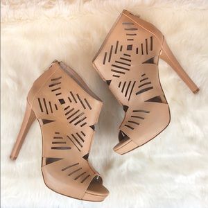 BCBGeneration Morocco Nude Cutout Bootie